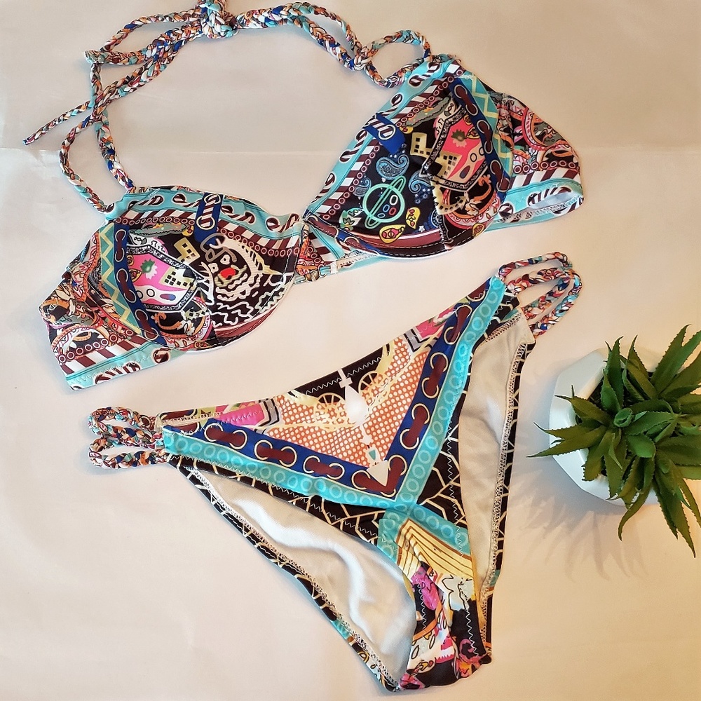 LAST ONE! NWT Tribal Boho Bikini, M - Picture 2 of 7